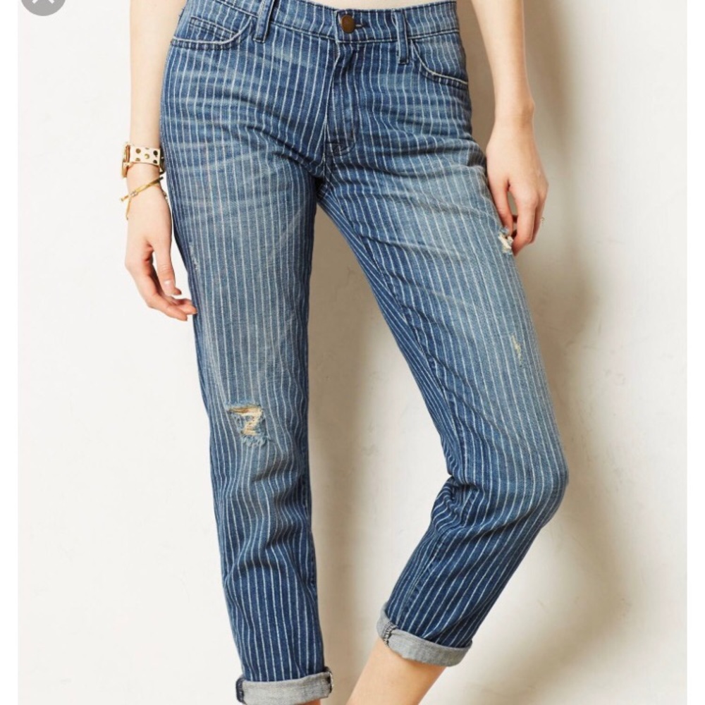 Current/Elliot THE FLING striped jeans, size 30